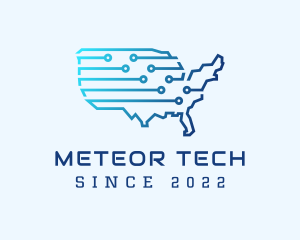 America Tech Developer logo design