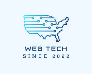 America Tech Developer logo design