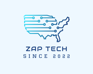 America Tech Developer logo design