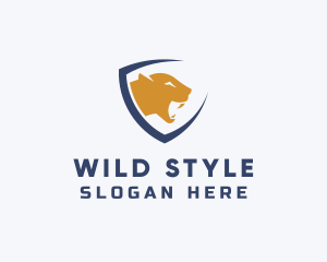 Wild Cougar Shield logo design