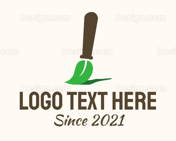 Leaf Paint Brush Logo