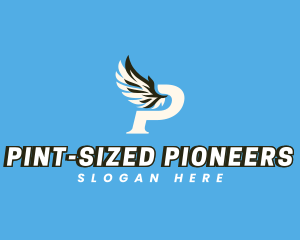 Logistics Wing Letter P logo design