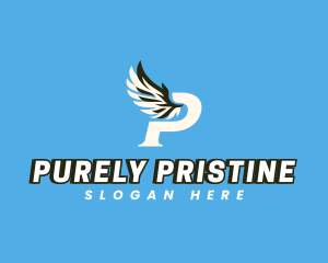 Logistics Wing Letter P logo design