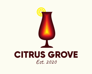 Citrus Drinking Glass logo design