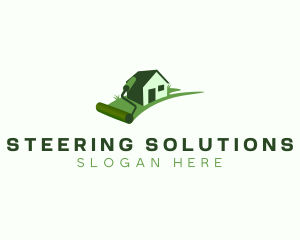 Residential Paint Roller Home logo design