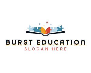 Educational Puzzle Book logo design