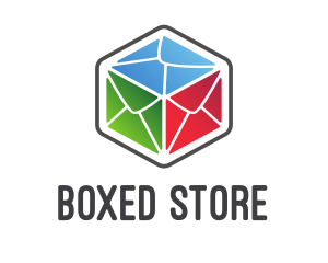 Mail Box Hexagon logo design