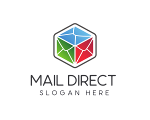 Mail Box Cube Hexagon logo