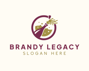 Liquor Wine Bottle logo