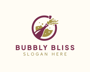 Liquor Wine Bottle logo