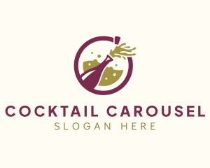 Liquor Wine Bottle logo