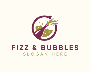 Liquor Wine Bottle logo