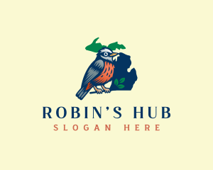 Michigan Robin Bird logo
