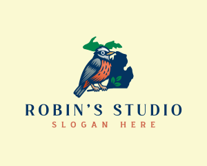 Michigan Robin Bird logo