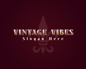 Vintage Fleur De Liz logo design