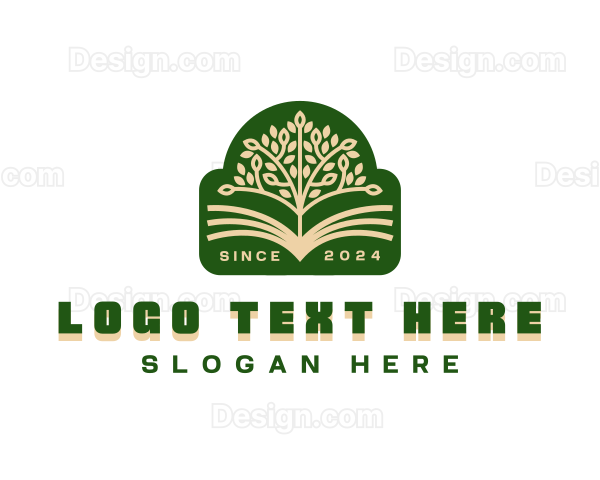 Library Tree Book Logo