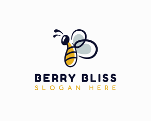 Bee Wings Letter B logo design