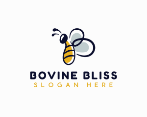 Bee Wings Letter B logo design