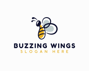 Bee Wings Letter B logo design