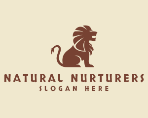 Wild Safari Lion logo design