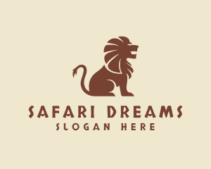 Wild Safari Lion logo design