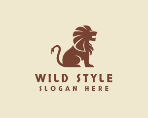 Wild Safari Lion logo design