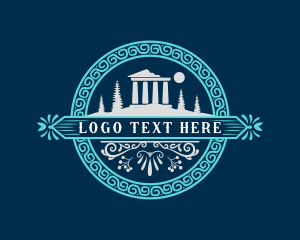 Parthenon Acropolis Landmark logo