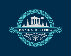 Parthenon Acropolis Landmark logo design