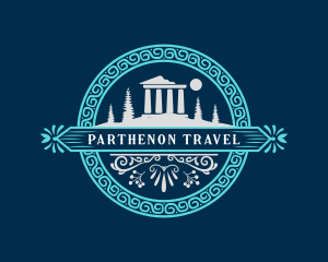 Parthenon Acropolis Landmark logo