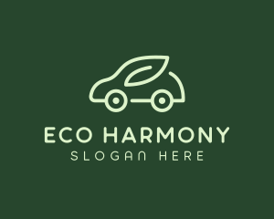 Green Eco Car logo design