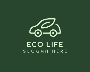 Green Eco Car logo design