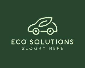 Green Eco Car logo design