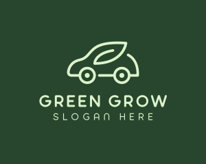 Green Eco Car logo design