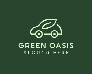 Green Eco Car logo design