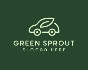 Green Eco Car logo design