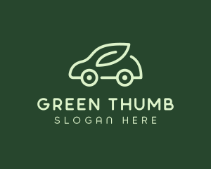 Green Eco Car logo design