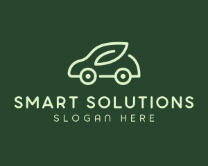 Green Eco Car logo design