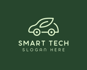 Green Eco Car logo design