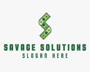 Money Cash Letter S logo design