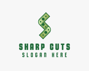 Money Cash Letter S logo design