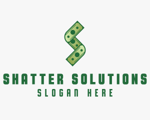 Money Cash Letter S logo design