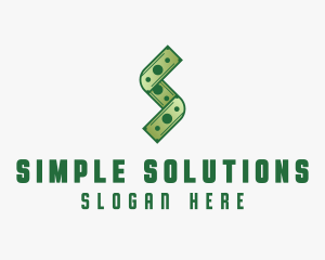 Money Cash Letter S logo design