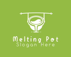 Pot Water Leaf  logo design