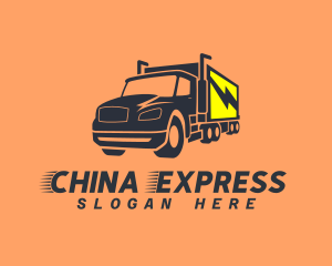 Express Transportation Truck logo design