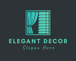 Window Curtain Blinds logo design