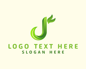 Holistic Leaf Letter J logo