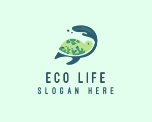 Coral Reef Turtle  logo design