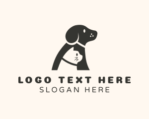 Cat Dog Leash Pet Logo