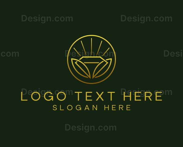 Gold Diamond Leaf Logo