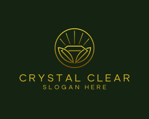 Gold Diamond Leaf  logo design